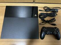 即決! PlayStation4 PS4 本体 CUH-1100A 500GB ブラック コントローラー 付き_画像1