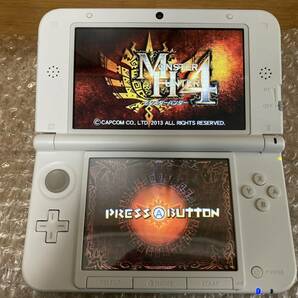 ニンテンドー 3DS LL 本体 ミント×ホワイト ソフト ゼルダの伝説 星のカービィ スマブラ モンスターハンターX 純正 ACアダプター付の画像6