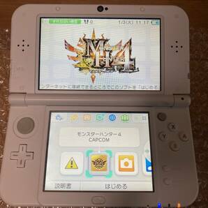 New ニンテンドー3DS LL 本体 パールホワイト 保護フィルム 純正 ACアダプターセットの画像9