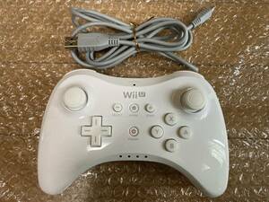 即決! 2点セット Wii U PROコントローラー ホワイト 白 充電ケーブル WUP-018
