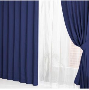 アイリスプラザ(IRIS PLAZA) すぐ使えるカーテン4枚セット 幅100cm×丈178cm レースカーテン付き