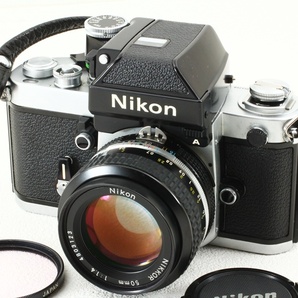 外観美品◆Nikon ニコン F2 フォトミック A Ai Nikkor 50/1.4 MB-1 MD-2◆一眼レフフィルムカメラ/A3948の画像1