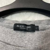 【極美品】BLACK LABEL CRESTBRIDGE ブラックレーベルクレストブリッジ 肩チェック 半袖 Tシャツ カットソー ロゴ刺繍 グレー 三陽商会 L_画像8