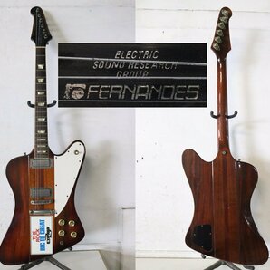 TB526フェルナンデス FERNADES エレキギター◇音出OK/ファイヤーバード/木目/弦楽器/音楽/演奏/趣味/バンド/02509/古道具タグボートの画像1