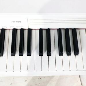 ◎地域限定送料無料★超美品 中古★CASIO/カシオ Provia 電子ピアノ ホワイト 88鍵盤 18内蔵音色 楽器 プリヴィア 【PX-760WE】D9XSの画像6