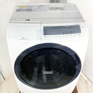 地域限定送料無料★2021年製★超美品 中古★日立 10kg 風アイロンでシワのばし!!ビッグドラム洗浄 ドラム式洗濯乾燥機【BD-SG100FL-W】D58Fの画像2