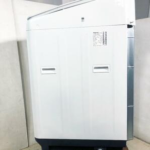 ★地域限定送料無料★極上超美品 中古★Panasonic 10kg パワフル滝洗いコース!すっきりフロント＆フラット 洗濯機【NA-FA100H6-W】D6QVの画像8