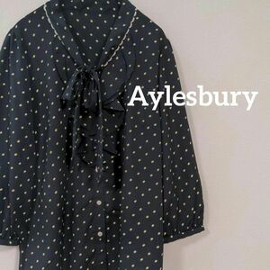 【Aylesbury】アリスバーリー　トップス　ブラウス　リボン　フェミニン