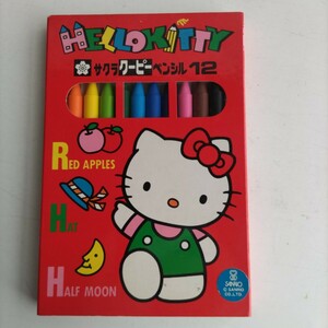 HELLOW KITTY ハローキティ サクラクーピーペンシル１２色 ’９１年旧ロゴ デッドストック品 未使用品