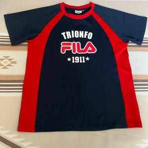 フィラ ジュニア半袖Tシャツ 160 FILA 紺×赤