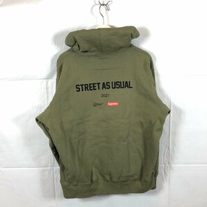 Supreme/WTAPS 21AW Sic'em! Hooded sweatshirt サイズ:M スウェット フード パーカー グリーン ダブルタップス ☆良品☆[66-0311-N3]の画像10