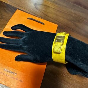 エルメス　カデナ　バングル　ブレスレット　アルテミス　HERMES イエロー　ゴールド金具　送料込み