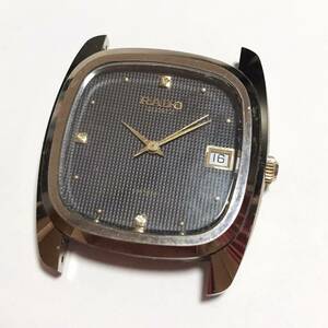 【1円】 時計 RADO ラドー DIASTAR ダイヤスター 732.9005.3 QUARTZ クォーツ 3針 スクエア 腕時計 ウォッチ フェイスのみ ジャンク品扱い