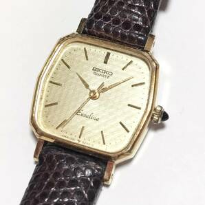 【1円】 時計 SEIKO セイコー Exceline エクセリーヌ 1221-5010 QUARTZ クォーツ 3針 ゴールド文字盤 腕時計 ウォッチ ジャンク品扱いの画像1