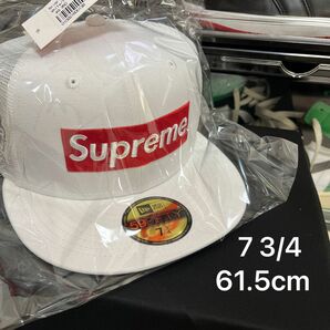 Supreme Box Logo Mesh Back New Era メッシュキャップ　7 3／4