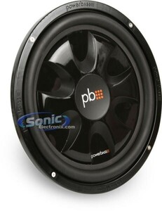 Powerbass S12TD 12-Inch Dual 4 Ohm Thin Subwoofer by PowerBass
