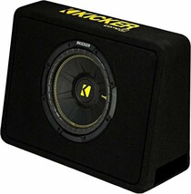 ■USA Audio■ Kicker TCWC102 (44TCWC102) 2Ω Max.600W 25cm 純正薄型BOX Comp Cシリーズ キッカー_画像1