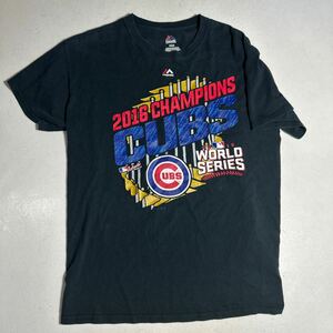 シカゴ・カブス Chicago Cubs メジャーリーグ ワールドシリーズ 優勝記念 マジェスティック Majestic Tシャツ Mサイズ