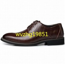 ビジネスシューズ メンズ シューズ　メンズシューズ 靴 紳士靴 フォーマル 革靴　通勤靴 紐靴 歩きやすい シンプル ブラウン　27cm_画像2