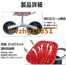 草取り椅子 回転 折りたたみ式 草取り用いす 畑作業椅子 22CM～35CM高さ調節 360度回転式 農作業イス 大型タイヤ付き 便利 耐荷重は300kg_画像5