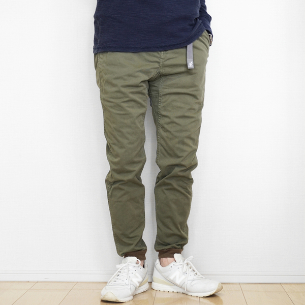 GRAMICCI × OSHMAN'S 別注 NN RIB PANTS【S】オリーブ グラミチ オッシュマンズ コラボ ナローリブパンツ ジョガー GMP-19S839