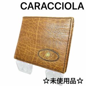 ☆未使用品☆ 【CARACCIOLA】カラチオラ 二つ折り財布　ゴールドファイル