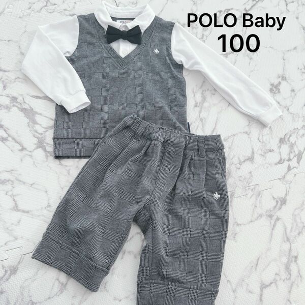 POLOBaby フォーマルセットアップ グレンチェック柄 上下セット 卒園・入園・七五三・結婚式