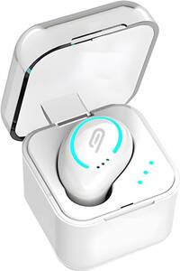 ★★Bluetooth ヘッドセット 片耳 ワイヤレス イヤホン IPX7防水 500mAh充電ケース付iPhone/Android適用 (ホワイト)