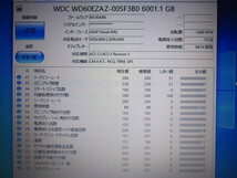 週末限定クーポン利用で1500円OFF可能】Western Digital HDD 6TB WD Blue [WD60EZAZ] 2個セット 合計12TB (中古品) /CrystalDiskInfo(正常)_画像4