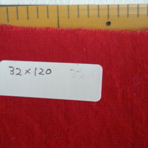 古い布 赤い色の布 紅色 木綿 着物を解いた切れ端 切れ端 リメイク素材 大きさ約３２ｃｍｘ１２０ｃｍ 少し厚手ですの画像2
