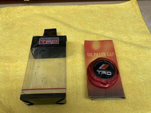  Toyota TRD oil filler cap [ red, silver 2 piece set ]