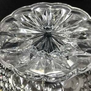 【未使用品】HOYA CRYSTAL ホヤクリスタル 脚付き コンポート フルーツバスケット ガラス フルーツ皿 盛皿 約26.5cm×約10.5cm【保管品】80の画像8