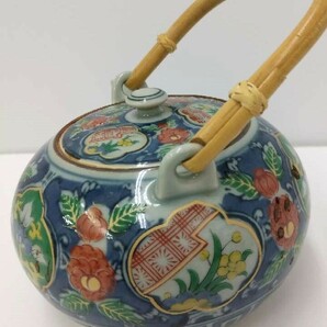 1円～スタート【美品】有田焼 祥楽作 茶器揃 献上古伊万里 色絵 急須＆湯呑5客 セット ※共箱なし【長期保管品】(80)の画像5