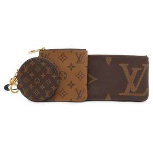 ルイヴィトン ポーチ モノグラム/モノグラムリバース/ジャイアントモノグラム ポシェット・トリオ M68756 LOUIS VUITTON 黒 【安心保証】