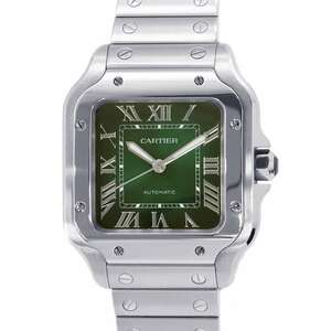 カルティエ サントス ドゥ カルティエ WSSA0061 Cartier 腕時計 スモーキーグリーン文字盤 【安心保証】