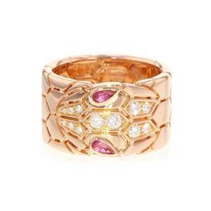 Разбрасывание Selpenti Diamond Ruberite K18PG Pink Gold Size 53 Bvlgari [Гарантия безопасности]