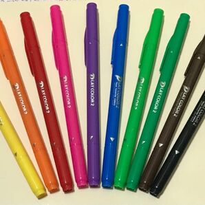 トンボ　PLAY COLOR2　水性ペン 10本 ①　太細ツインサインペン 1.2mm　0.4mm　Tombow