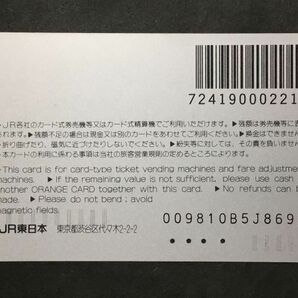 使用済み＊オレンジカード 上越線開業70周年 諏訪峡を走るEF55奧利根号 JR東日本＊鉄道 資料の画像2