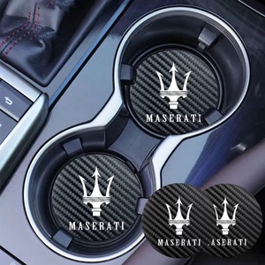 マセラティ Maserati カーボン柄　ドリンクホルダー コースター　2枚セット
