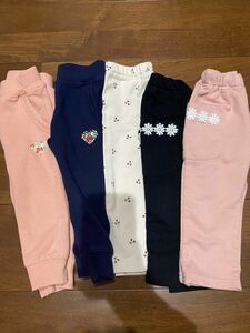 女の子 パンツ ボトムス 保育園　ズボン　ベビーズボン　パンツ　ベビー服　スウェット　レギパン　8点　まとめ売り