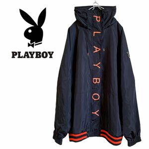 PLAYBOY プレイボーイ ナイロンジャケット ブルゾン 黒 ブラック アウター 