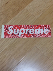 レア Supreme ペイズリー ボックス ロゴ ステッカー レッド Box Logo シュプリーム