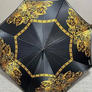 GIANNI VERSACE Gianni Versace Gold motif long umbrella 1 psc umbrella . rain combined use umbrella black 