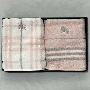 美品未使用 BURBERRY LONDON バーバリーロンドン ハンカチタオル ノバチェック ピンク２枚の画像5