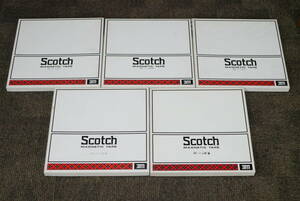 Scotch　スコッチ　オープンリールテープ　10号　5本セット！　メタルリール　中古品。　テープレコーダー　消磁済み！