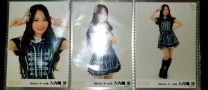 即決あり 入内嶋涼 SKE48 2024年 4月 月別 チーム別 ランダム 生写真 3種 コンプ RESET 衣装 4月25日到着