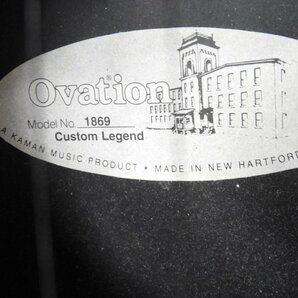 ☆ OVATION オベーション 1869 Custom Legend エレアコ ハードケース付き ☆ジャンク☆の画像5