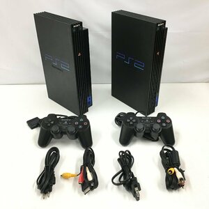 f079*120 【可動品】 プレイステーション2　本体セット　2台　ブラック