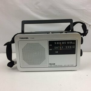 f300*80 [ a little scratch dirt have ] TOSHIBA Toshiba portable radio AM/FM radio TY-HR2 silver 