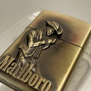 1円 ZIPPO ライター マルボロ Marlboroジッポ Zippoオイルライター真鍮製 中古品 喫煙グッズジッポー E86554の画像1